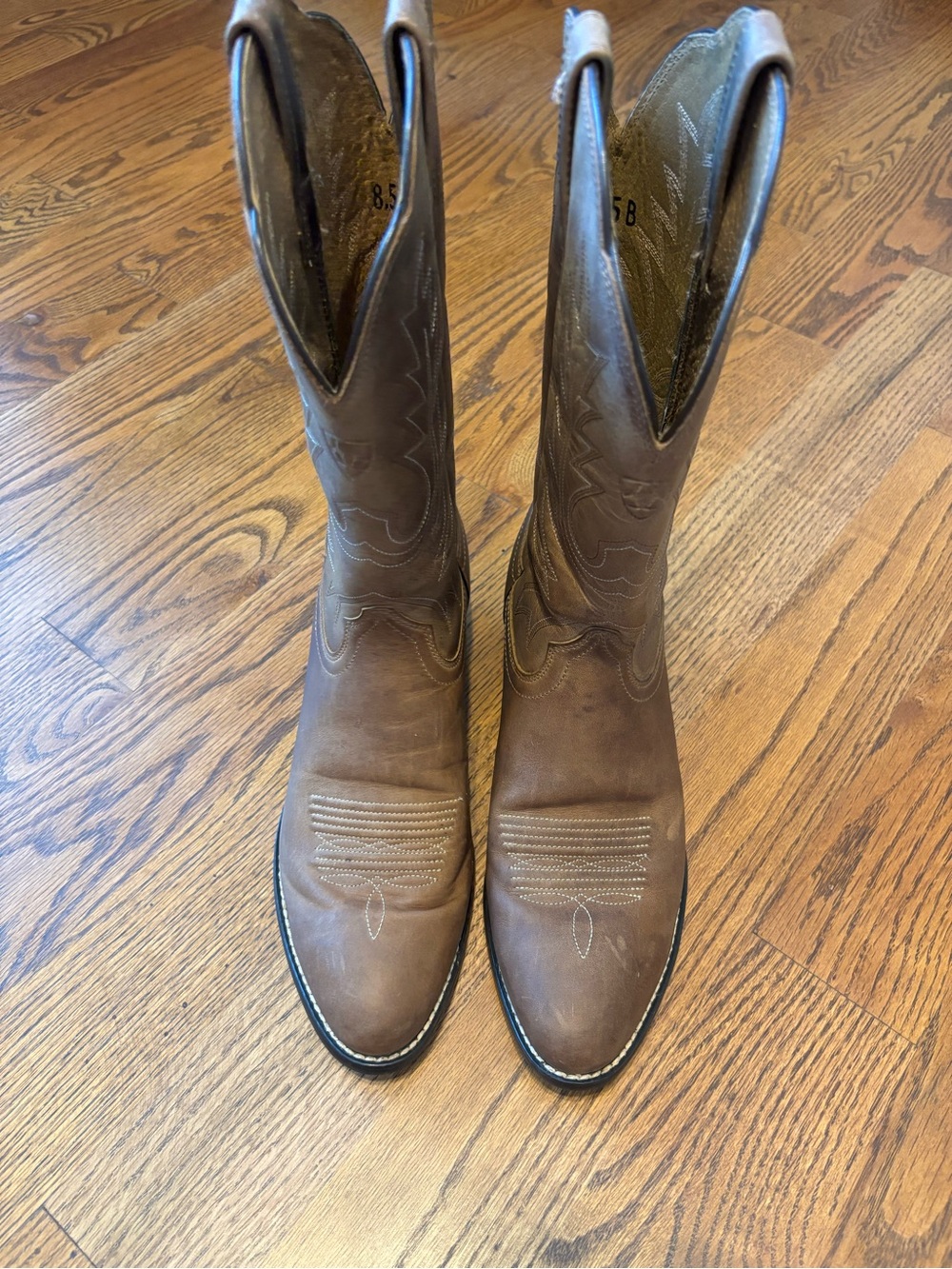 Ariat Women’s Brown Leather Western Cowboy Boots Size 8.5B - Picture 2 of 5